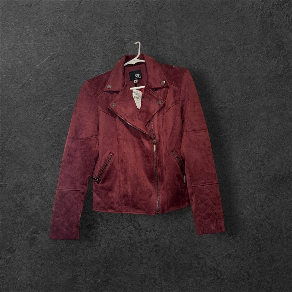 Nordstrom Deep Red Leather Jacket